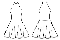 Trianglle High neck dress